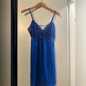 INC Intimates Elegant Cobalt Lace Nightgown